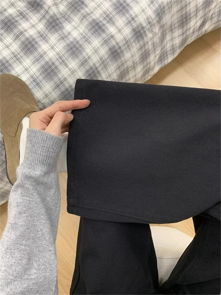 Luźne jeansy damskie z wysokim stanem, szerokimi nogawkami, o kroju litery A, nowe na jesień, luźne, nie legginsy, dzwony, dla figury typu gruszka...