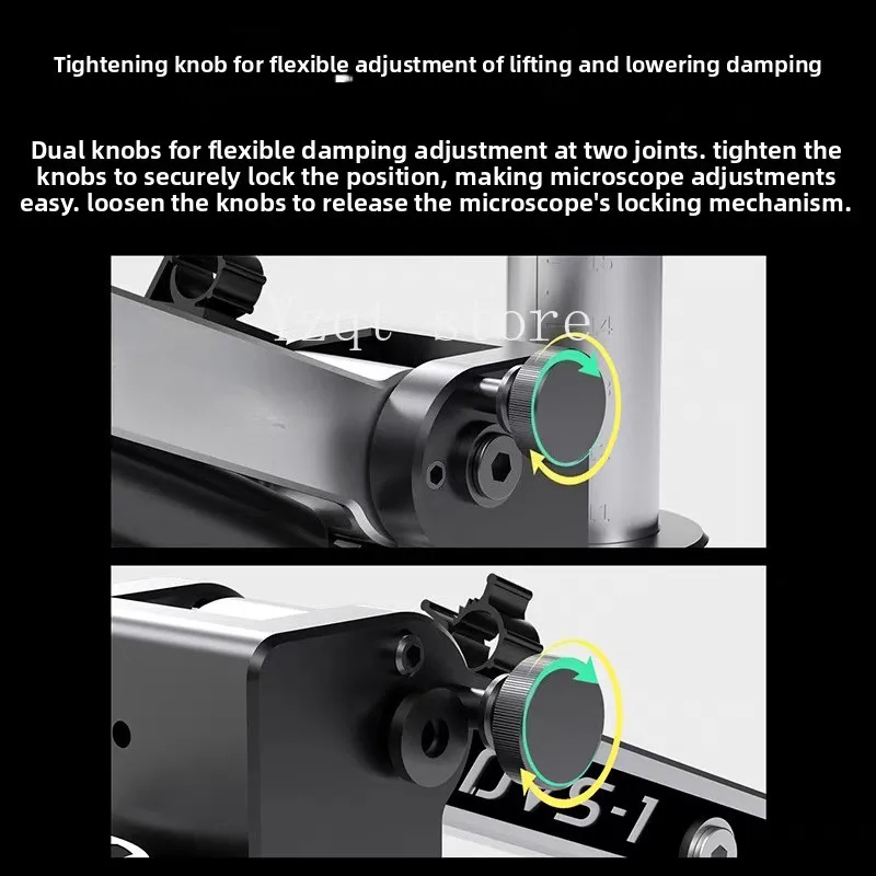 Microscope hydraulic shock absorption swing arm 3.60 million direction rotation free control arbitrary hover anti-shake fixed