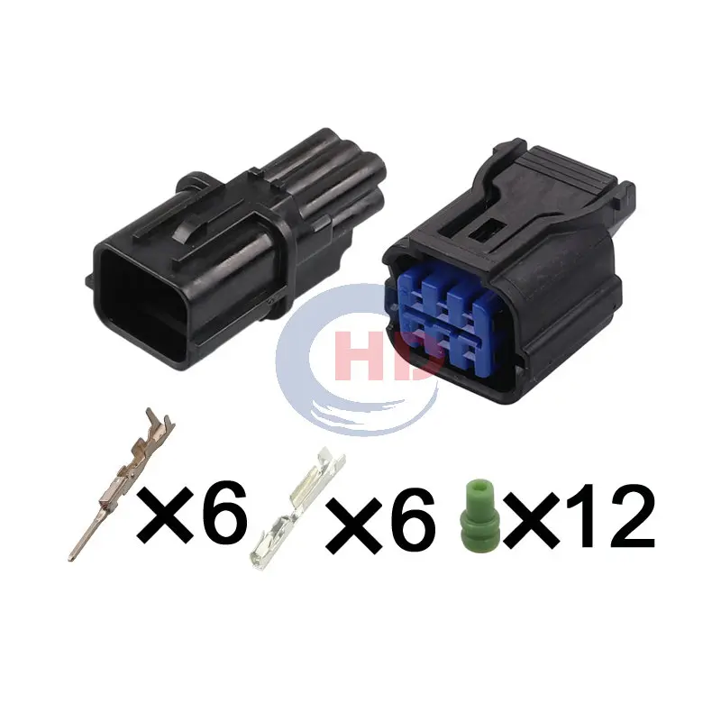 1-20 sets 6-Pin Waterproof Taillight & Front Bumper Radar Wire Harness Socket HP281-06020 HP285-06021