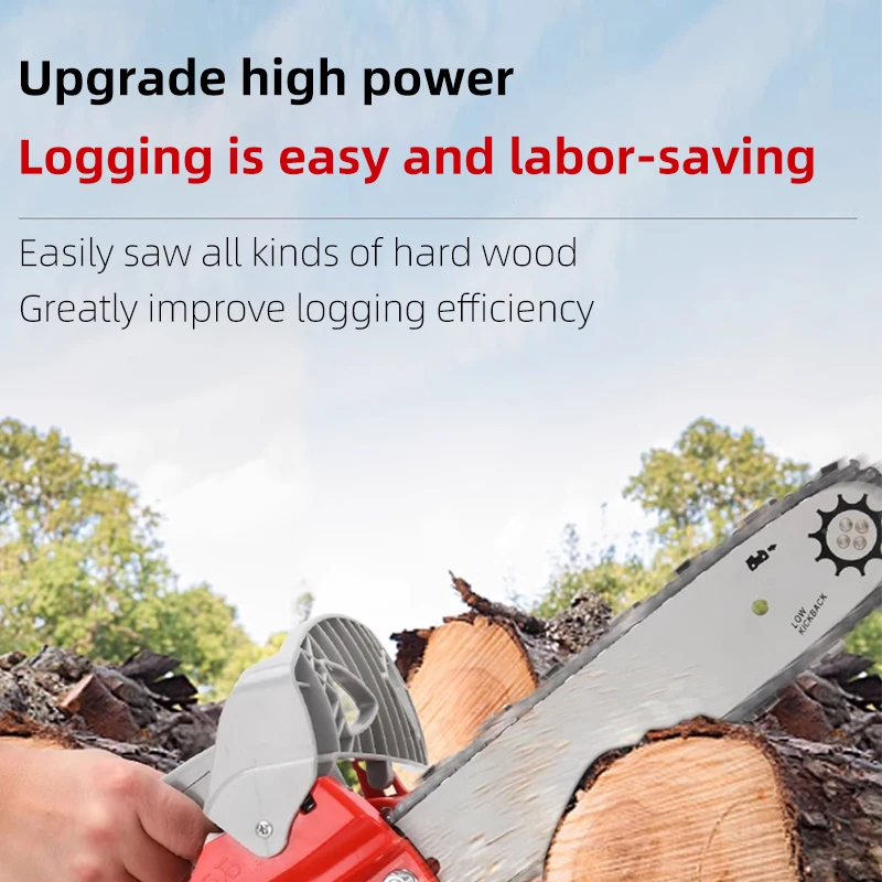 Mini Gasoline Saw Logging Chainsaw Portable Single Handheld Saw Powerfull 1800W Powerfull Small Gasoline Logging Saw