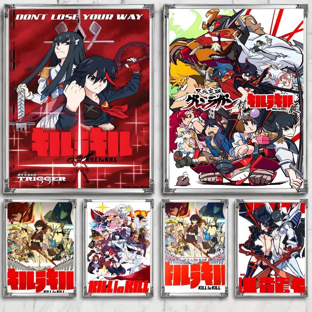 Anime K-Kill la Kill Japanese Manga Fantasy Action Poster HD Wall Decor for Bedroom Living Room Dorm Bar Cafe Gift