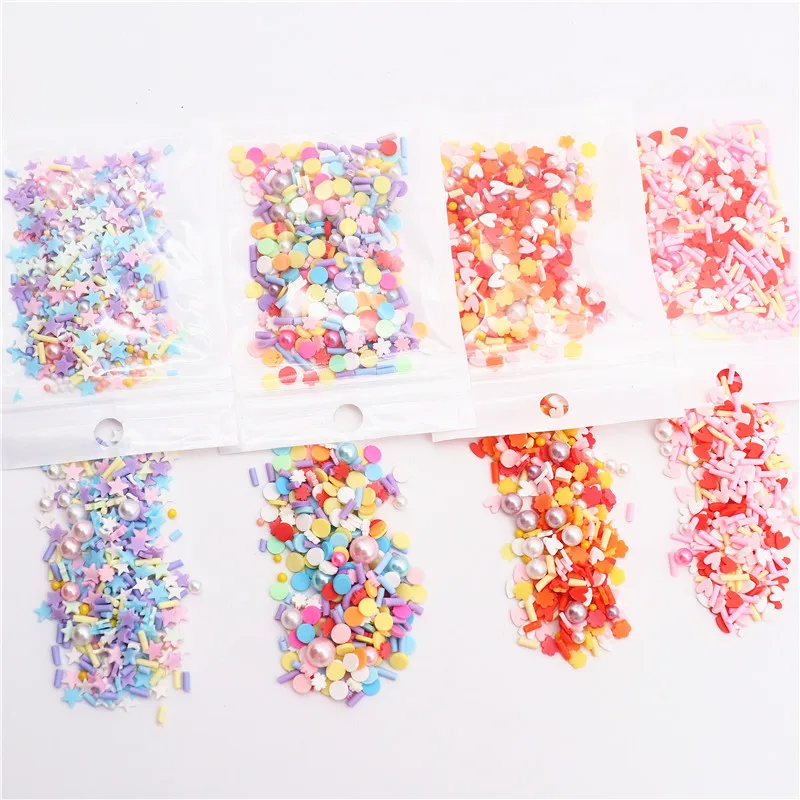 Polymer Hot Soft Clay Slices Sprinkles  Mixed Small Fresh Beaded Boxi Slime Accessories DIY Hairpin Crafts Making Decoration 10g