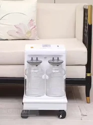 Aspirador quirúrgico portátil para uso médico, aparato de succión eléctrico móvil, frasco de dos botellas, venta al por mayor