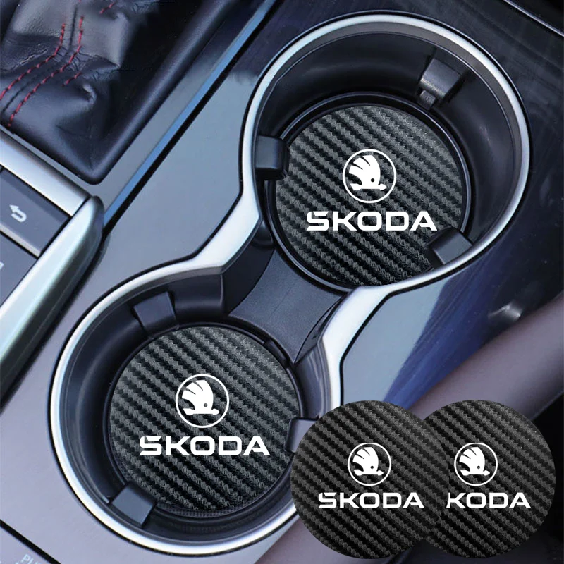 2pcs Black car interior rubber pads car styling accessories For New Skoda Octavia Kodiaq Fabia Superb Karoq Yeti Rapid Mk3 Vrs