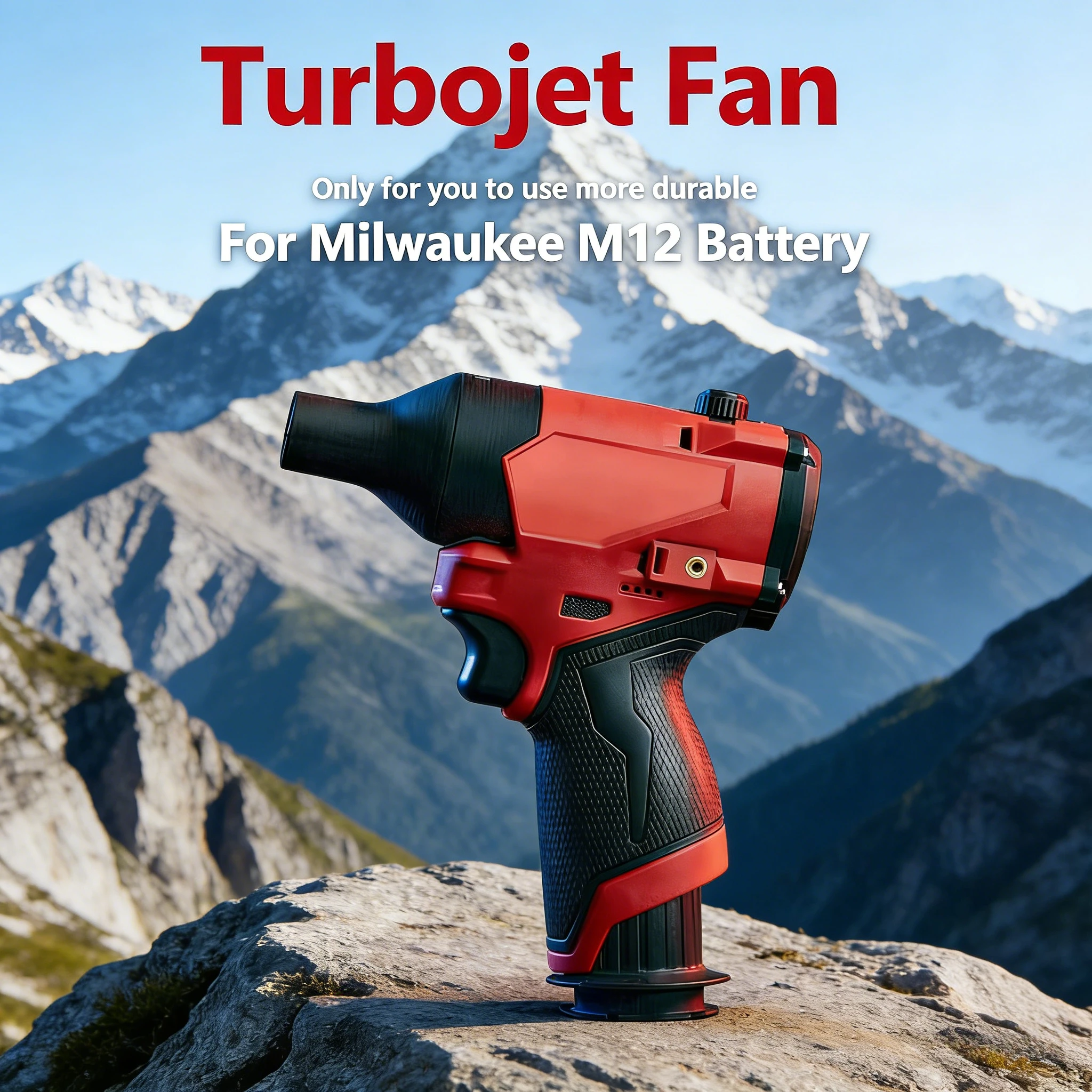 

Brushless Portable Turbojet Fan Electric Air Blower Compatible with Milwaukee M12 Battery for Cleaning & Drying