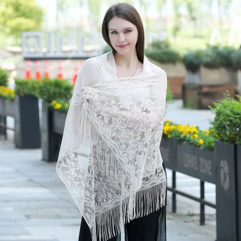Wraps Bridesmaid Shawl Hair Scarves For Female Cheongsam Shawl Neckerchief Lace Scarf Women Scarf Bride Shawl Beach Yarn