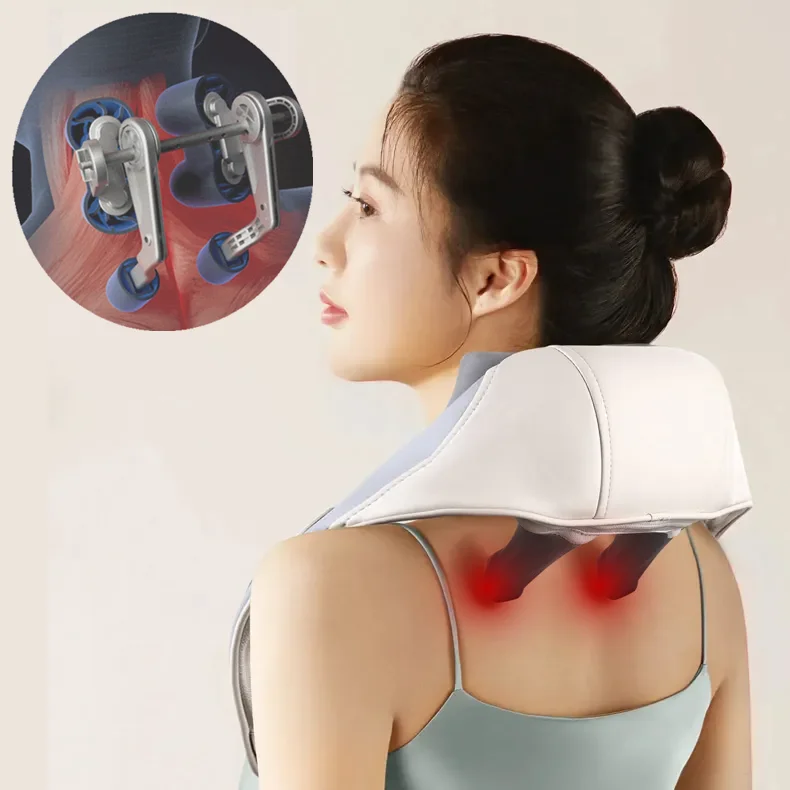 6D Trapezius Muscle Shiatsu Neck and Back Massager Electric Neck Massager for Pain Relief Deep Tissue