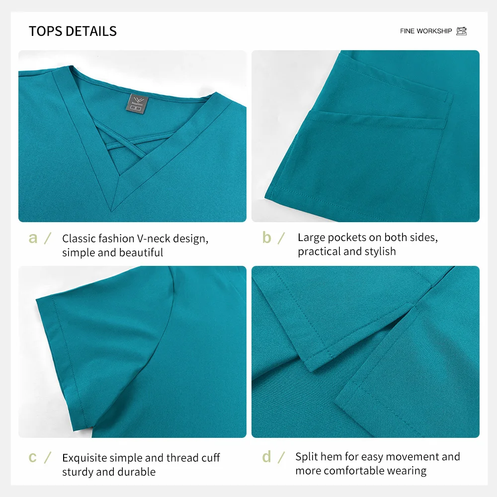 Operating Room Work Uniforms Dental Medical Suits Hospital Doctor Workwear Pharmacy Scrubs Sets Womens Pet Scrubs Uniforms Women