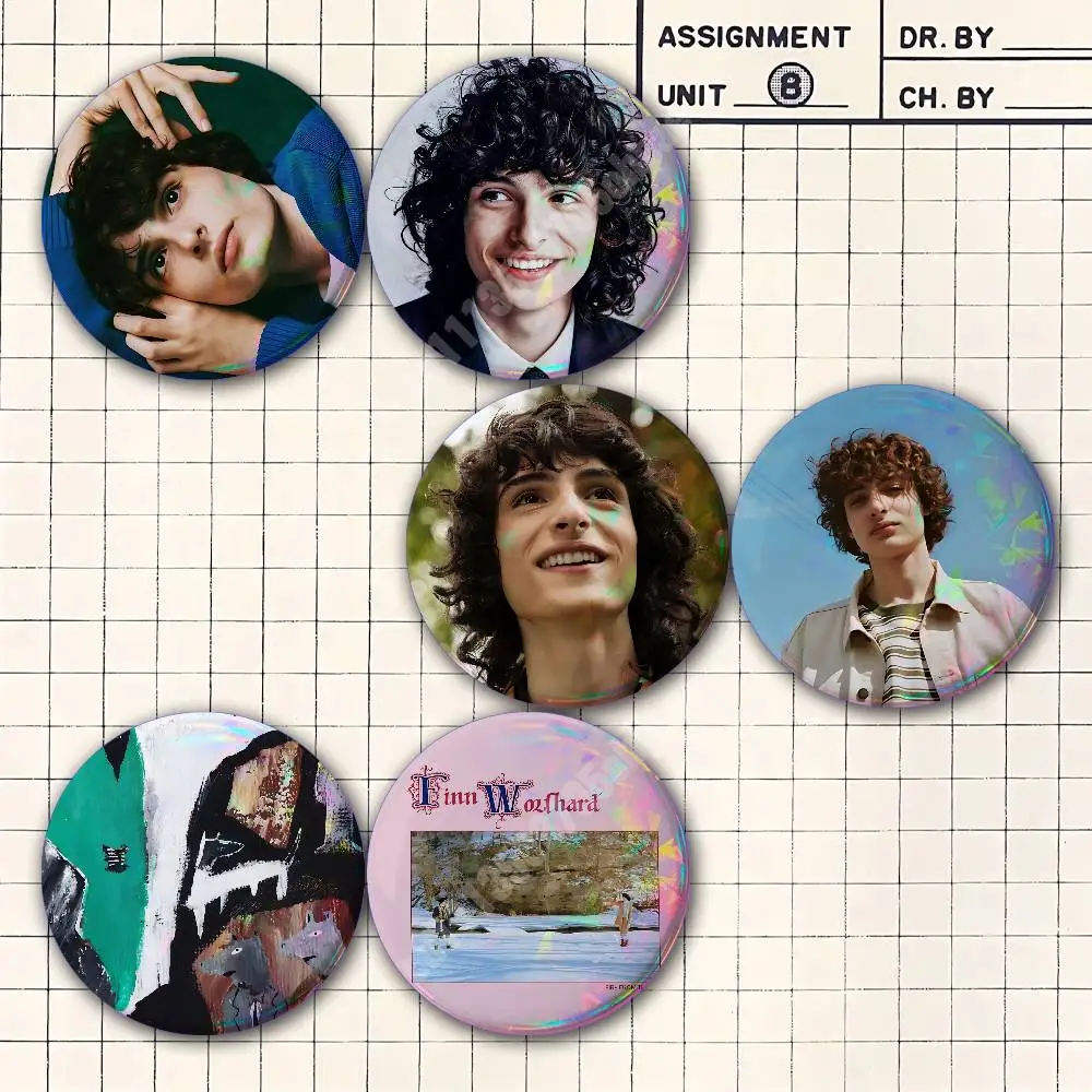 F-Finn W-Wolfhard Horror Film Star Button Badge 2PC Sets for Bags & Clothes & Accessories Metal Pin Creative Gift