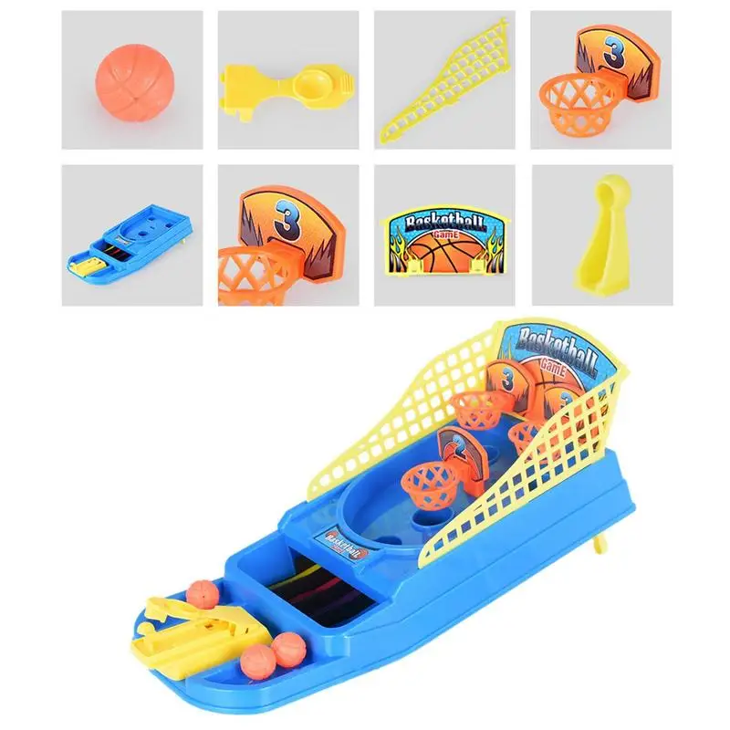 Attività sportive rimbalzanti interattive per interni Home Office Mini gioco di basket da tavolo giocattolo per bambini