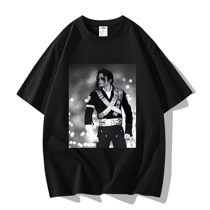 2026 Michael Jackson Print Summer T-shirt Kid Tee Boy Gril Top Adults Children Parent Child Men's Clothing Women Cotton T Shirt