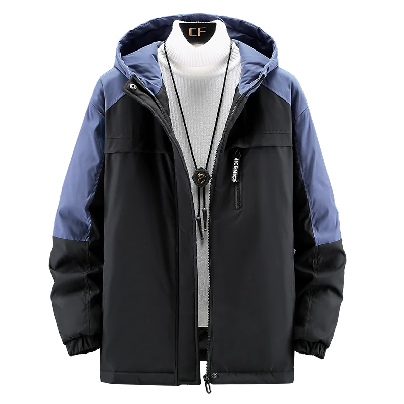 

Plus Size 10XL Parkas Autumn Jackets Men Splicing design Hooded Cotton Liner Coats Male Outerwear High Quality Loose windbreak