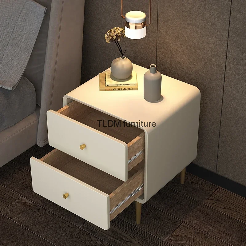 Storage Organizer Bedsides Table Drawers Unique Wood Italian Laden Desk Night Stands Trendy Armoires De Salon Nordic Furniture