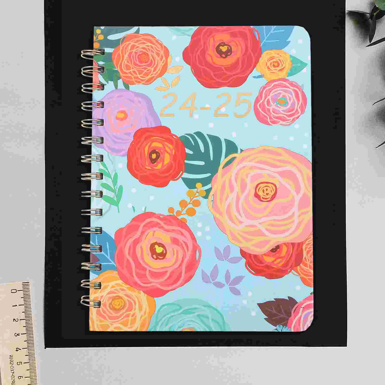 2024 -2025 Agenda Book Planner 2024-2025 Schedule Notebook The Monthly Flowers Light Green Weekly Calendar