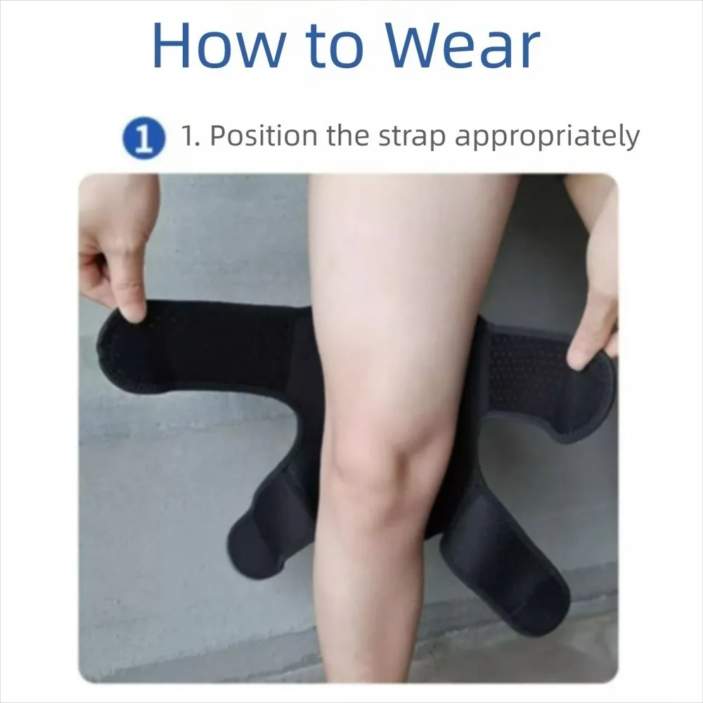 2PCS Non-slip Knee Booster Support Adjustable Knee Brace Joint Support Knee Pad Rebound Breathable Spring Force Stabilizer
