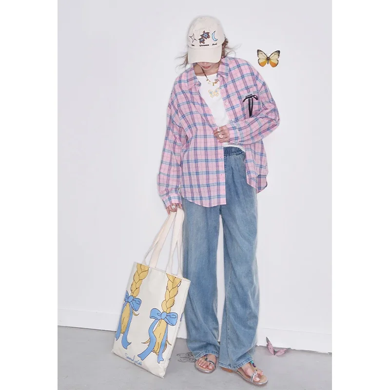 ELFSACK High Waist Wide Leg Jeans for Women, Casual Loose Fit Denim Pants , Lightweight Washed Trousers