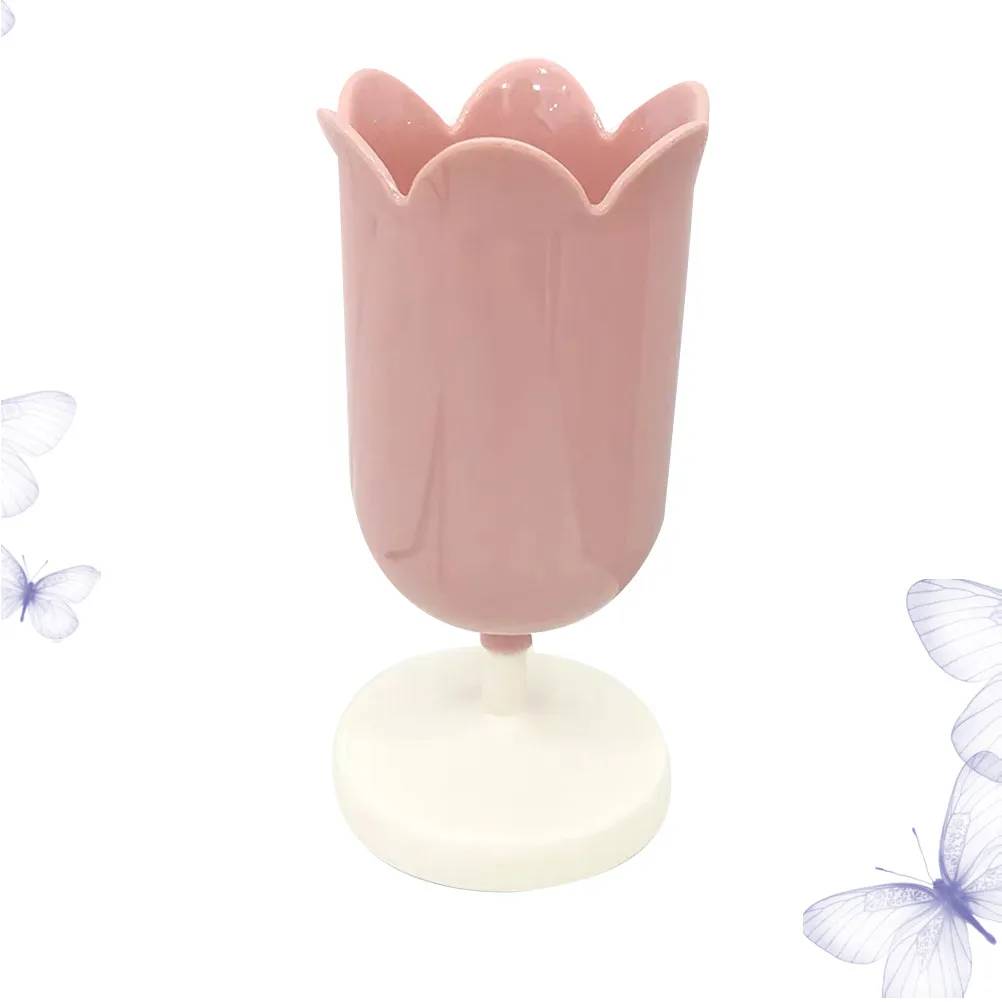 

Подставка для ручек в форме лепестка, розовая пластиковая коробка для хранения, органайзер для стола, держатель для кистей, контейнер для мелочей, для дома, офиса, школы, общежития