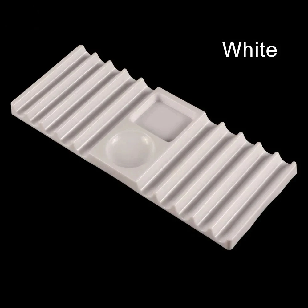 Multi-purpose Dual Form Holder 10-Compartment with Color Palette Plastic Pen Stand Nail Art Tools Holder UV Gel Brush Display