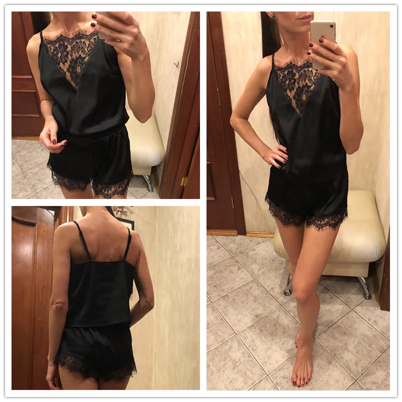 Sexy Lace Sleepwear Women Pajamas Plus Size S - 3XL Comfortable Lingerie Nightgown Sleeveless Nighty Sets Homewear 2024