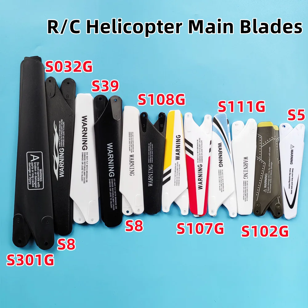 SYMA R/C Helicopter S301G S37 S032G S8 S36 S39 S107G S105G S102G S109G S108G S5 W25 S111G Main Blades A B Rotors Spare Parts