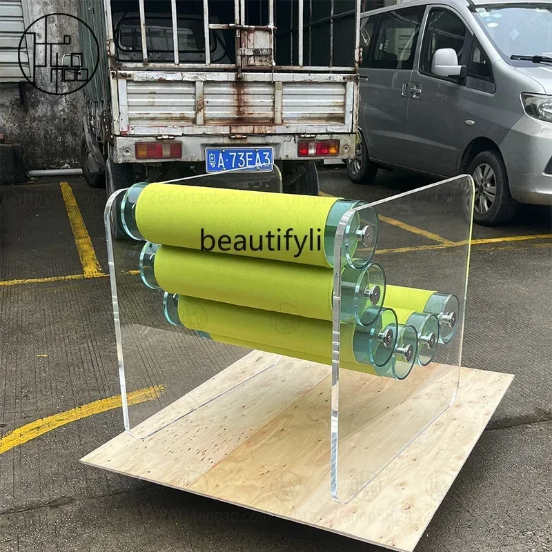 2936 Acrílico transparente, sofá de moda, silla de bar de café, maquillaje de lujo ligero, respaldo informal