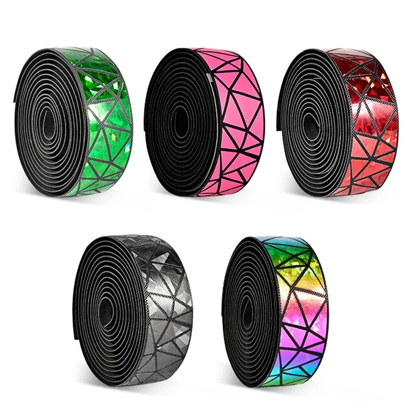 

Road Bike Handlebar Tape Reflective Triangle PU Breathable Non-slip Wear-resistant Shock-absorbing Tape Cycle Bar Tape