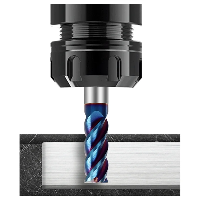 ABBP-65 度タングステン鋼フライスカッター超硬 CNC 加工ツール 4 エッジ特殊平底エンドミル
