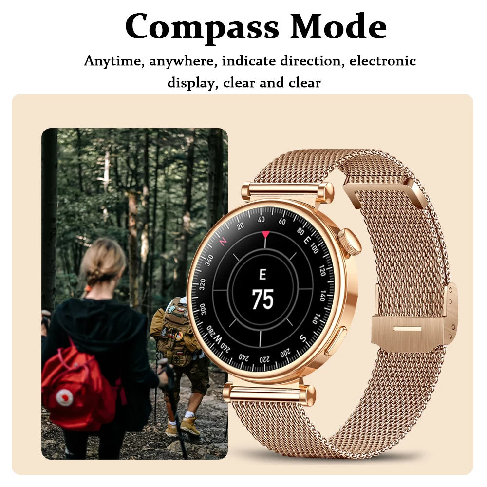 For Android IOS 41mm Smart Watch Women 1.36\