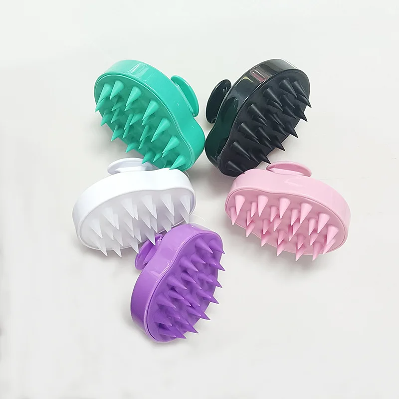 Scalp Massage Shampoo Brush Silicone Soft Skin Friendly Hair Massager Comb Hair Multi Functional Care Tool Bathroom