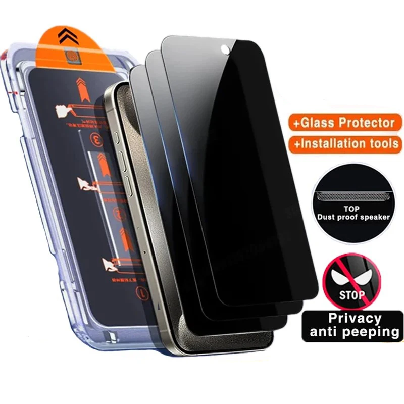 5Pcs Dust Free Easy Install Privacy Screen Protector For Samsung Galaxy M33 M36 M34 M35 M32 5G Anti Peep Spy Tempered Glass Film