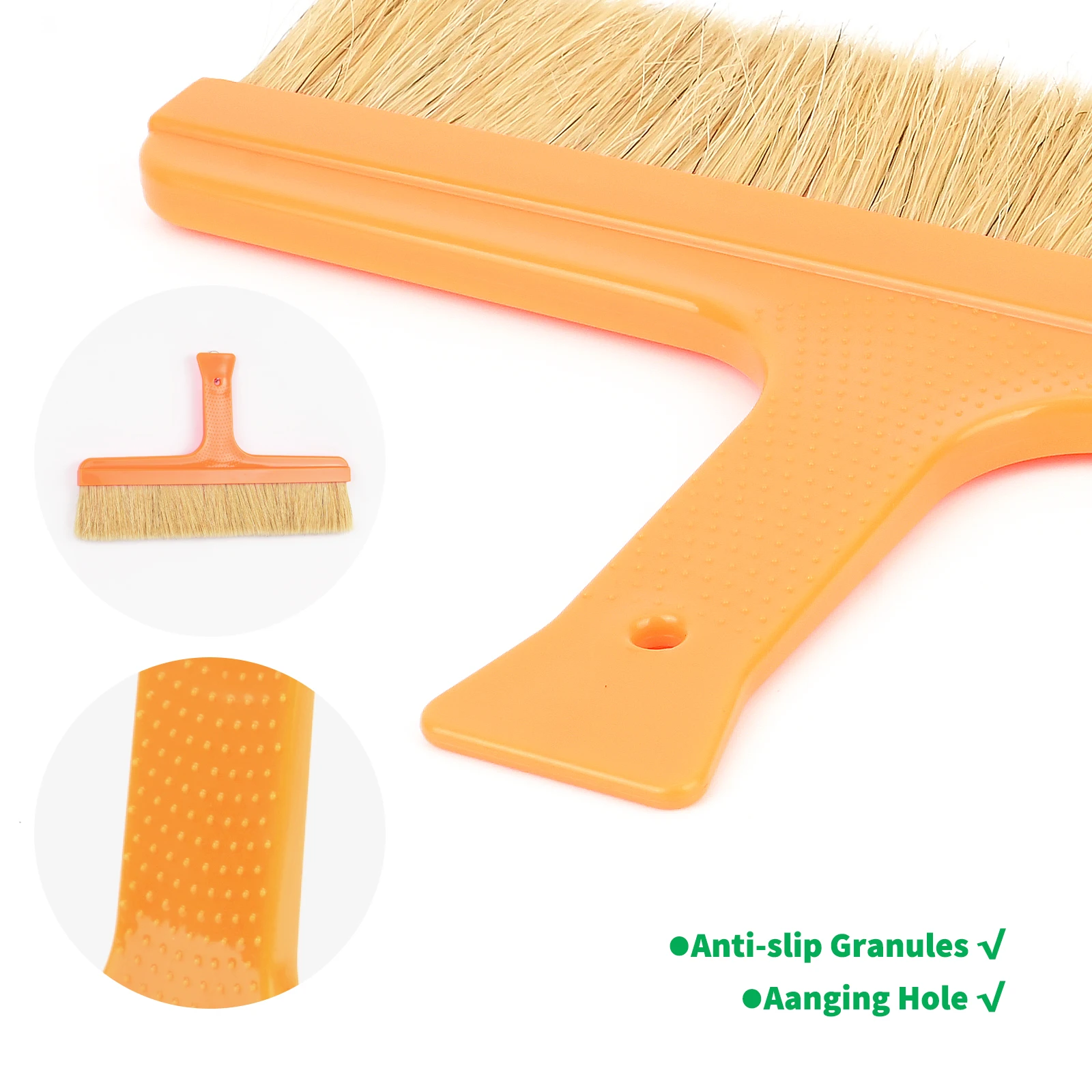 EHDIS 12-Inch Premium Bristle Brush No Shedding Smoothing Brush for Painting Staining Detailing Wallpaper Film Application Tool