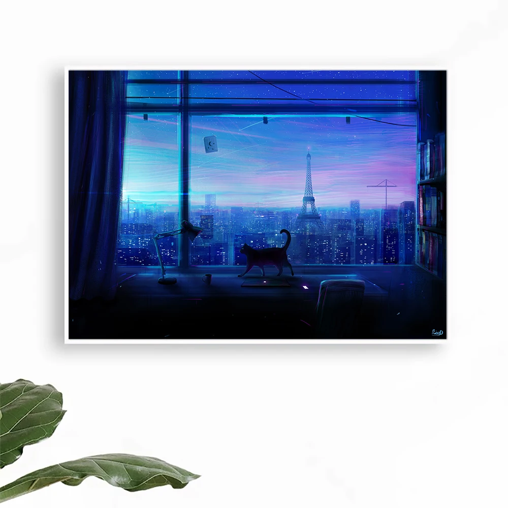 01 (18) Japan Anime Character Scenery Science Fiction Colorful Aesthetic Art Silk Cloth Poster Wall Art Home Indoor Decor Gift
