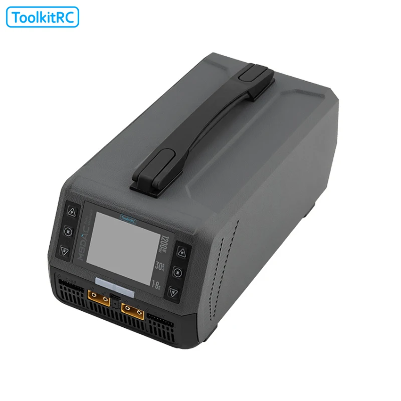ToolkitRC M8DAC Intelligent Charger 2-channel 1-8S IPS Display AC 1200W 50A 30A Model Car 1/5 1/6 1/7 Fast Charging