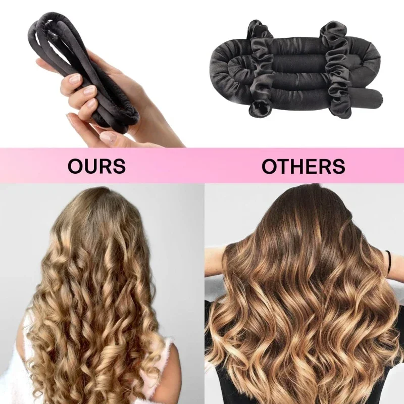 Heatless Curling Rod Hair Curlers No Heat Hair Rollers Lazy Silk Curls Sleeping Headband Ties Hair Styling Tools Women Headband