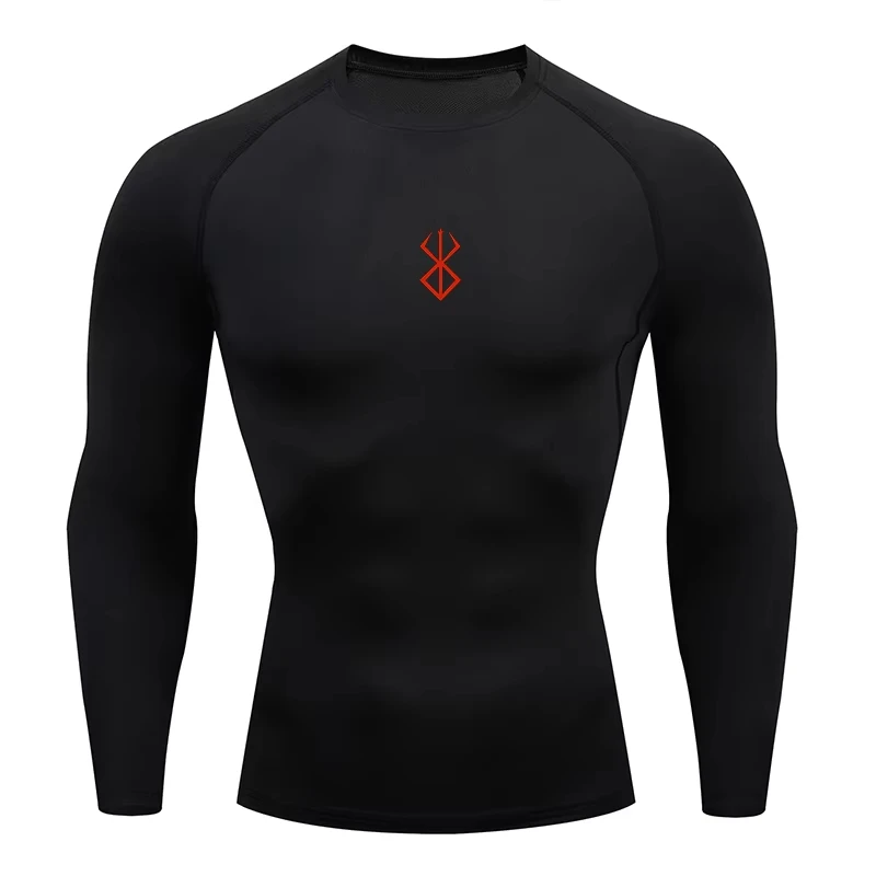 

Anime Men's Compression Shirt Fitness Sport Running Tight Gym Tshirts Athletic Training Fast Drying Tops Summer T 914