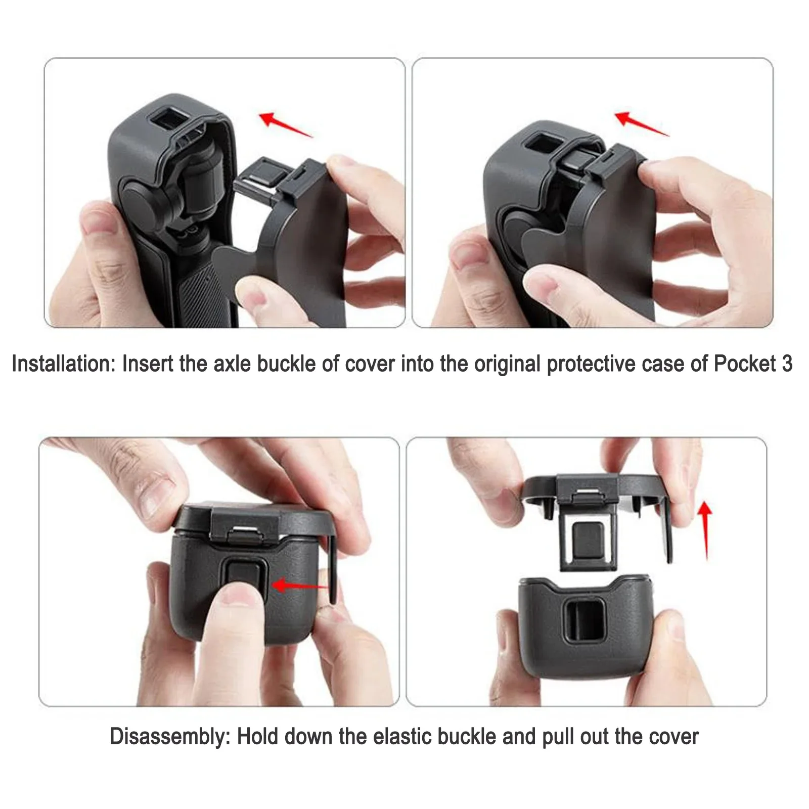 Para dji osmo bolso 3 capa protetora escudo de armazenamento portátil à prova de choque corpo lente protetor caixa transporte caso acessório da câmera