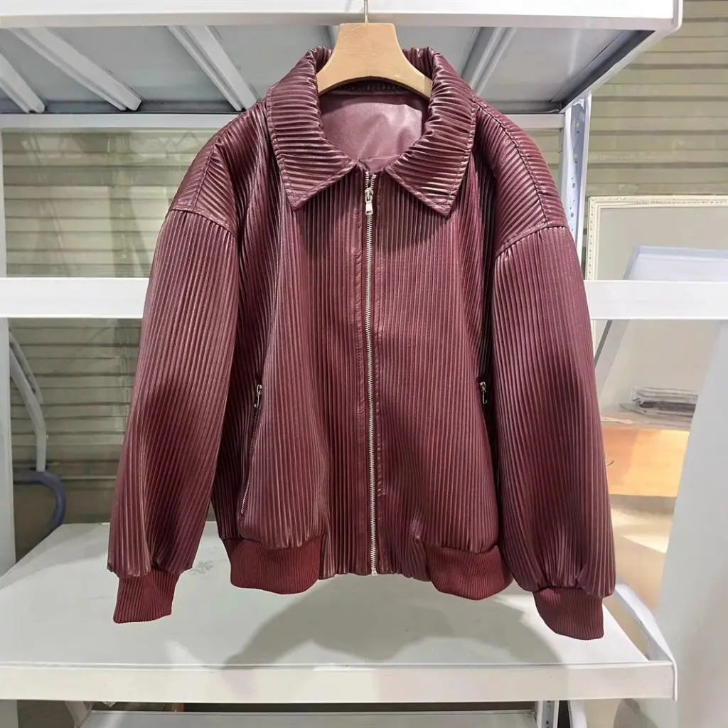 LO Home Jaqueta de couro PU de veludo para homens e mulheres moda estilo coringa versão correta disponível em estoque