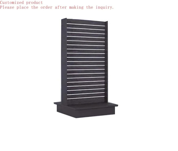 

Custom.HIKUYA Hot Sale Custom Double Sided H Shaped MDF Slatwall Display Stand