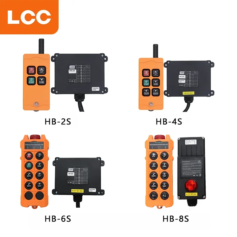 IP67 LCC HB-2S Waterproof Dustproof Oilproof 2 Button Single Speed Wireless Radio Crane Remote Control