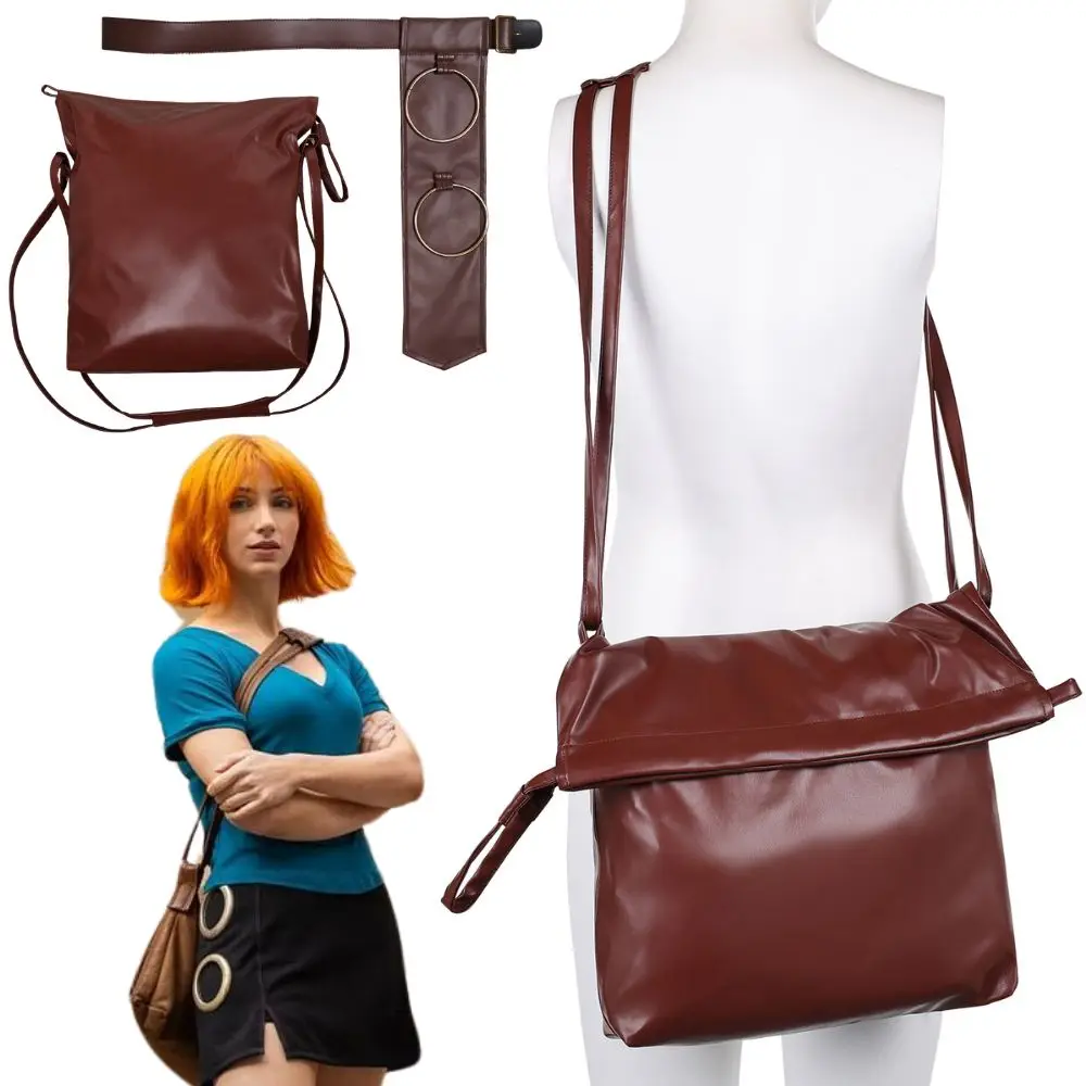 

Anime Nami Cosplay PU Leather Shoulder Bags Belt Costume Disguise for Adult Women Roleplay Props Halloween Costume Accessories
