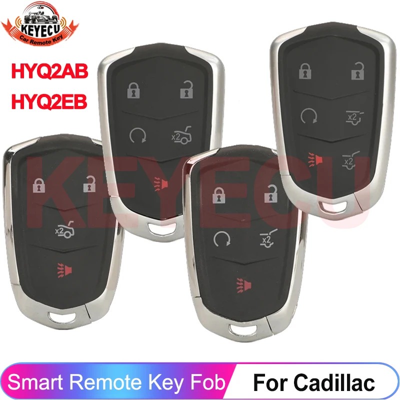 KEYECU HYQ2AB HYQ2EB kunci mobil pintar, kunci mobil pintar 4/315 tombol 4/433MHz ID46 XTS SRX XTS 5/6
