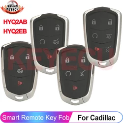 KEYECU HYQ2AB HYQ2EB Remote Fob For Cadillac Escalade ESV ATS CTS SRX XTS 315/433MHz ID46 PCF7937E Smart Car Key 4/5/6 Buttons