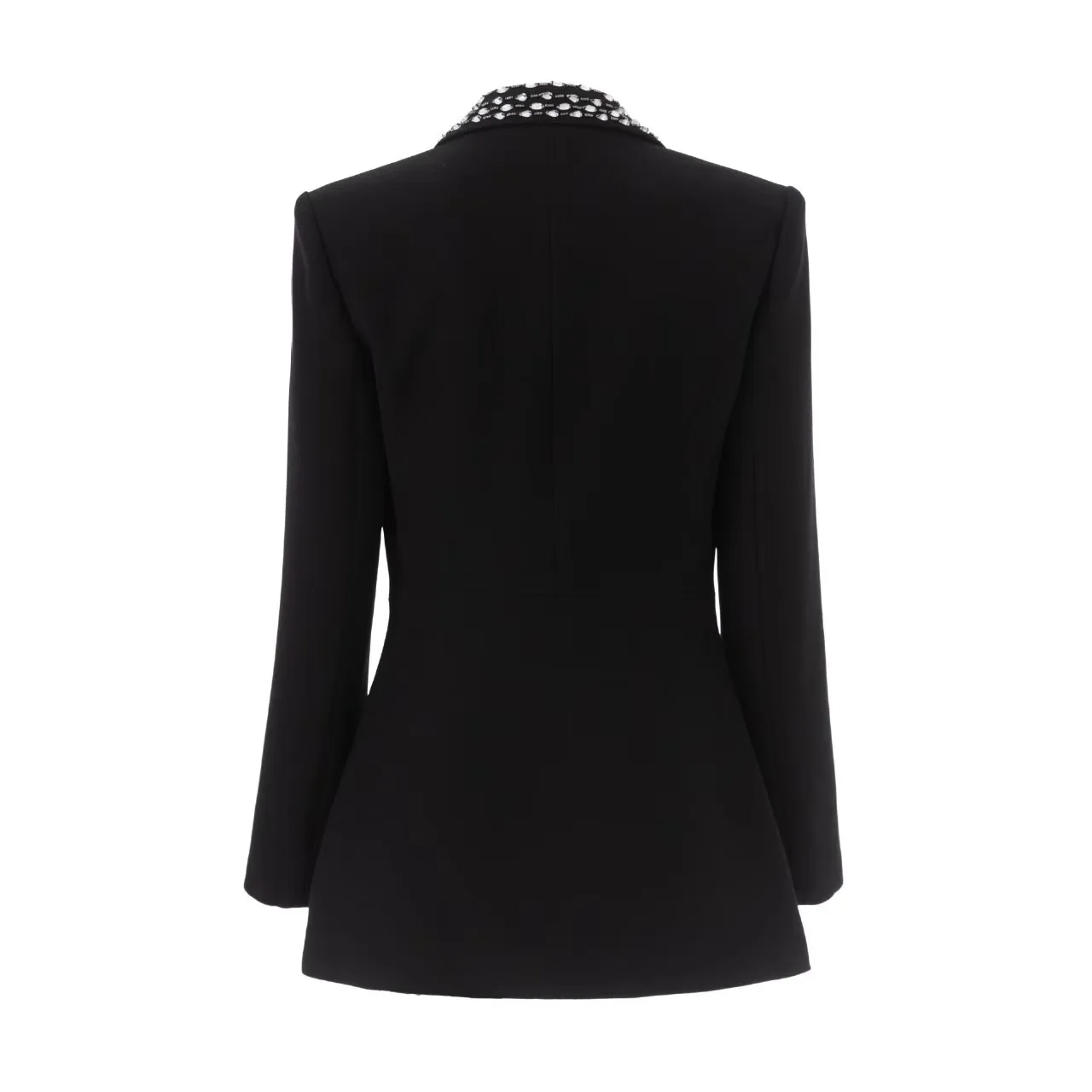 Micosoni Early Spring 2026 Luxury Suit Double-Breasted Elegant Black with Heavy Beading Customized High-End Customization S-XXXL