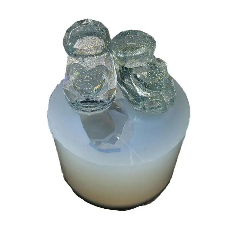 

J78F Crystal Epoxy Shoes Pendant Craft Mold Silicone Mould Jewelry Making Tool