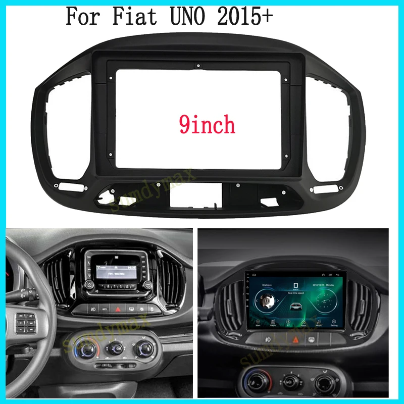 9inch car Panel CD DVD Player Audio Frame Dashboard Mount Kit for FIAT UNO 2020 car radio frame Dash Mount Kit