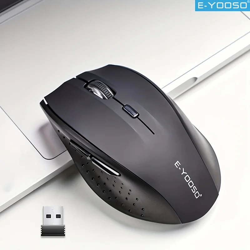 E-YOOSO Portable USB 2.4G Wireless Mouse Gaming Office Mouse 2400 DPI Ergonomic Suitable Laptop/PC/Computer Gift for Girlfriend