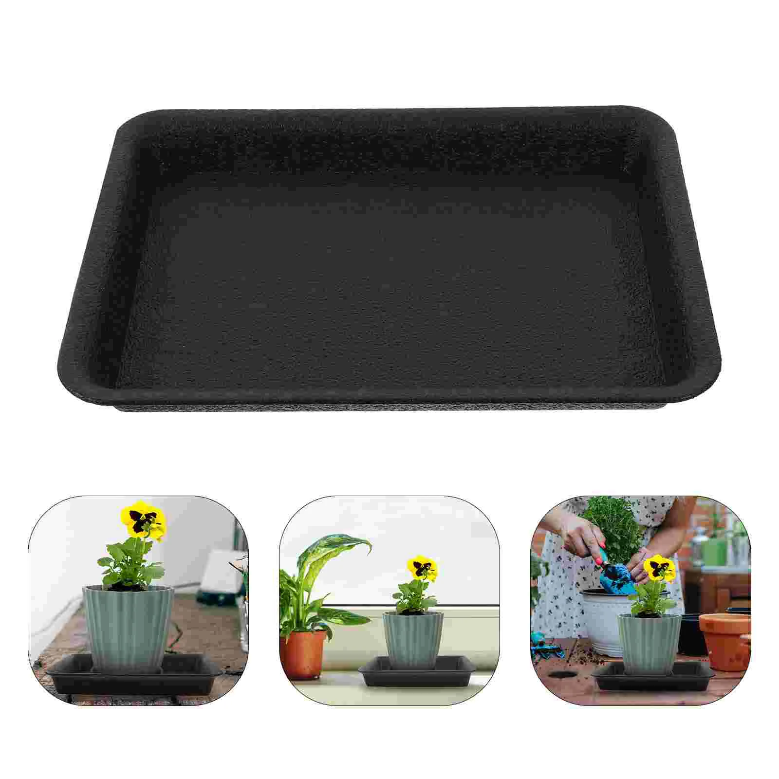 

Saucer Potted Flower Tray Plastic Trays for Plants Planter Plates to Catch Water Pots Indoor