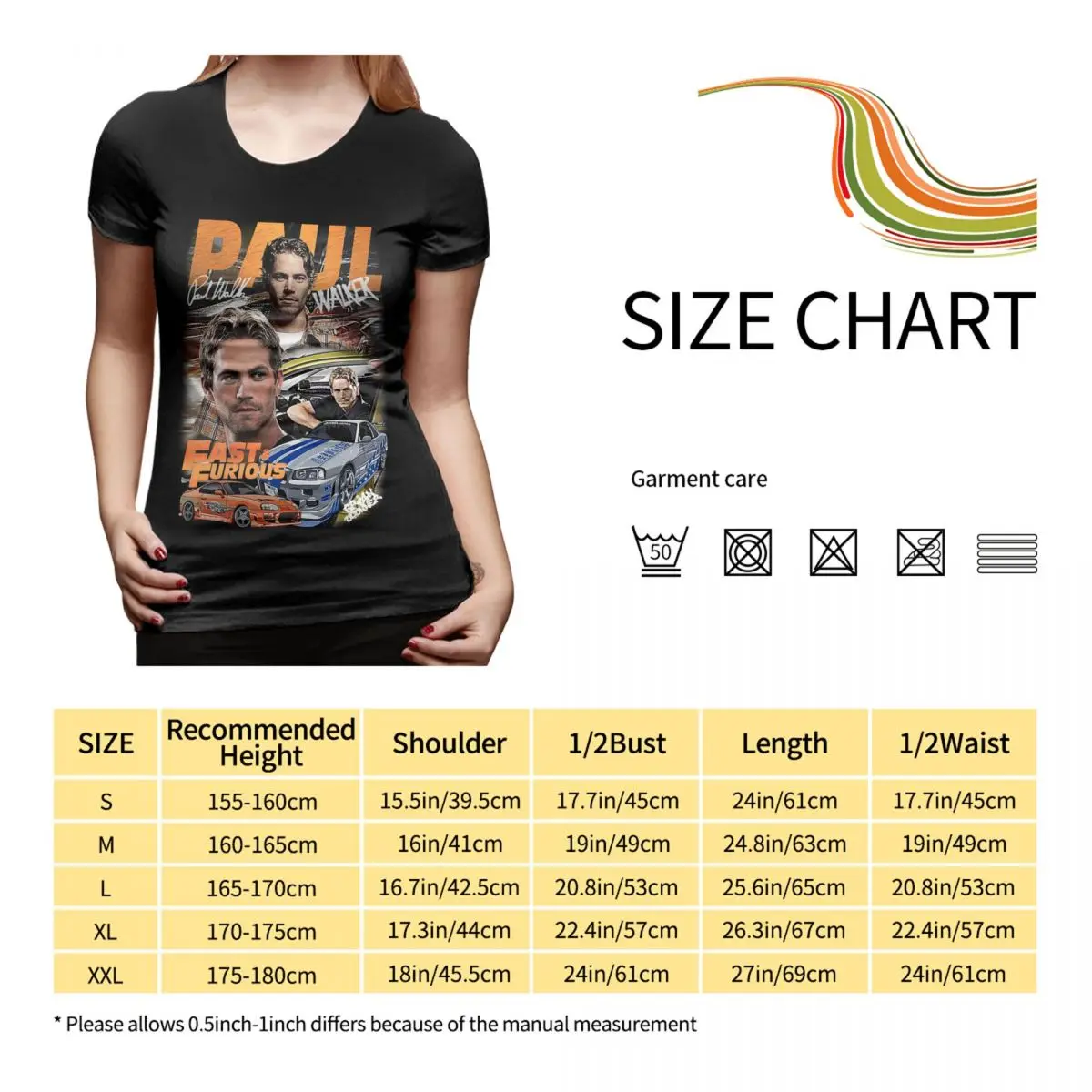 เสื้อยืด Fast & Furious สำหรับผู้หญิง คอกลม สตรีทแวร์ เสื้อยืดแขนสั้นสำหรับผู้หญิง เสื้อผ้าฤดูร้อน เสื้อท็อป