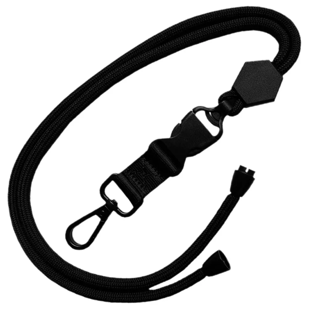 

Black Heavy Metal Hook Lanyard for Neck ID Card Badge Holder Portable Portable Lanyards Hanging Ropes Phone Strap