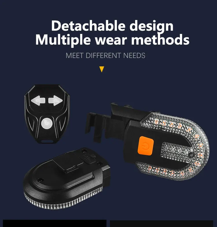 Bike Turn Signal Rear Light LED Bicycle Tail Lamp USB Rechargeable MTB Bicycle Wireless Remote Taillights Cycling Accessories